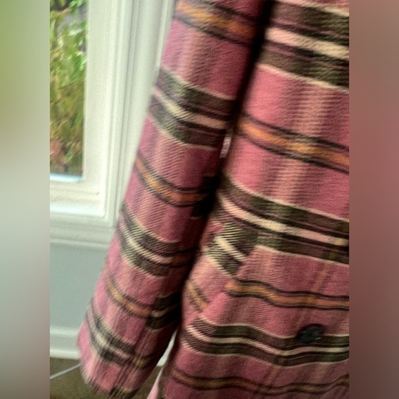 Davi & Dani Sz Small Pink Houndstooth Plaid Double Breasted Button Coat Jacket - Picture 9 of 16